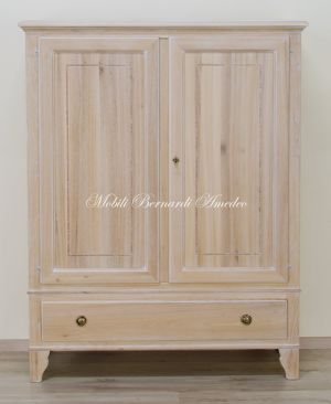 Mobile dispensa da cucina in legno massello di olmo finitura sbiancata